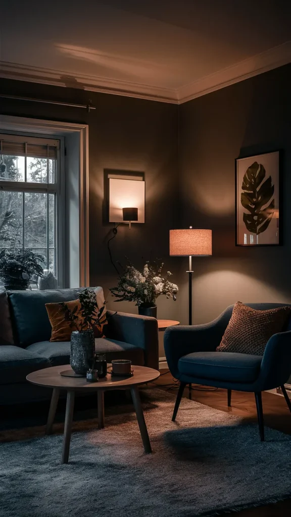living room inspiration dark moody