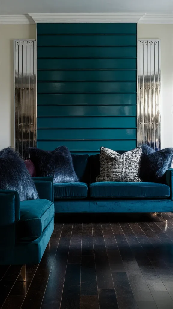 living room inspiration dark teal