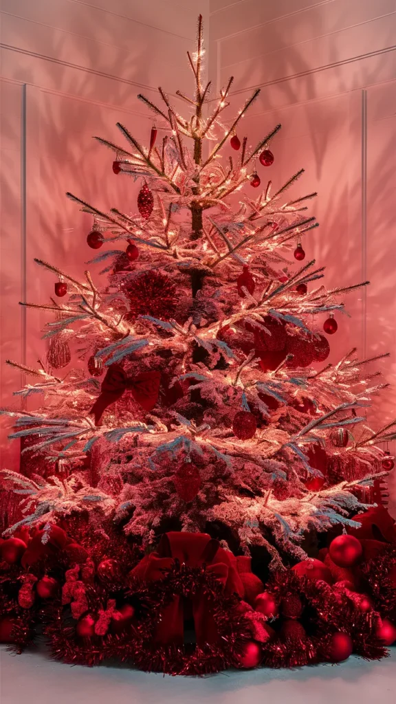 red lights christmas tree ideas