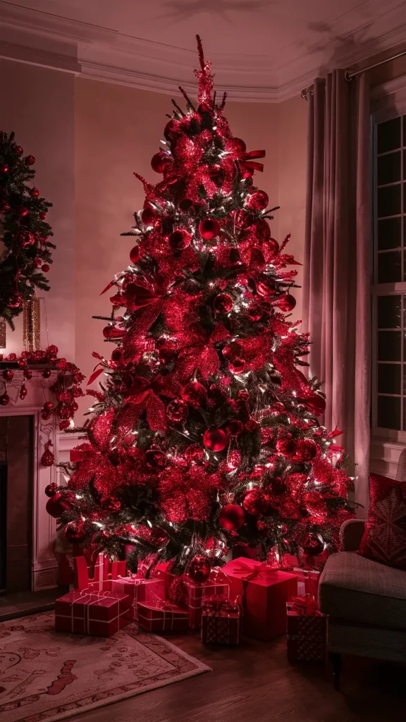 red lights christmas tree ideas