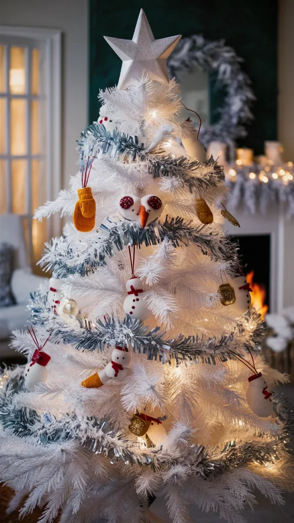 snowman christmas tree ideas aesthetic