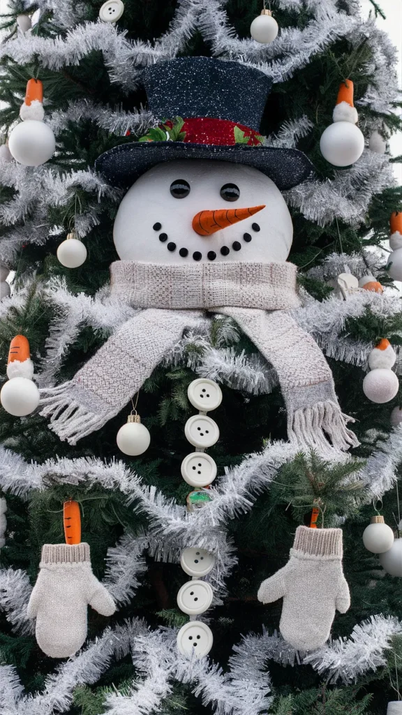 snowman christmas tree ideas aesthetic