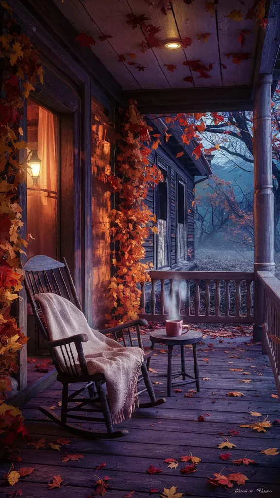vintage fall decor front porch ideas