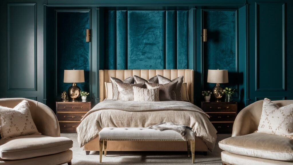 Dark Teal Bedroom