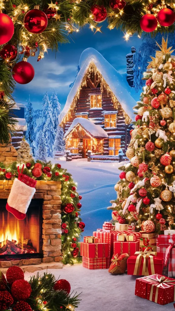 christmas wallpaper vintage