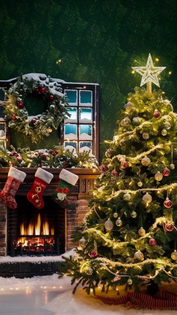 christmas wallpaper green