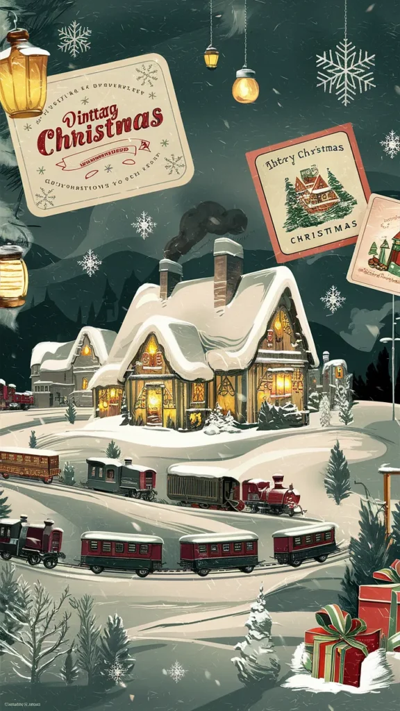christmas wallpaper vintage