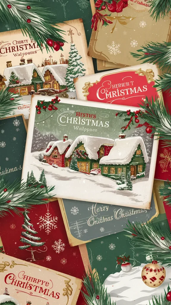 christmas wallpaper vintage