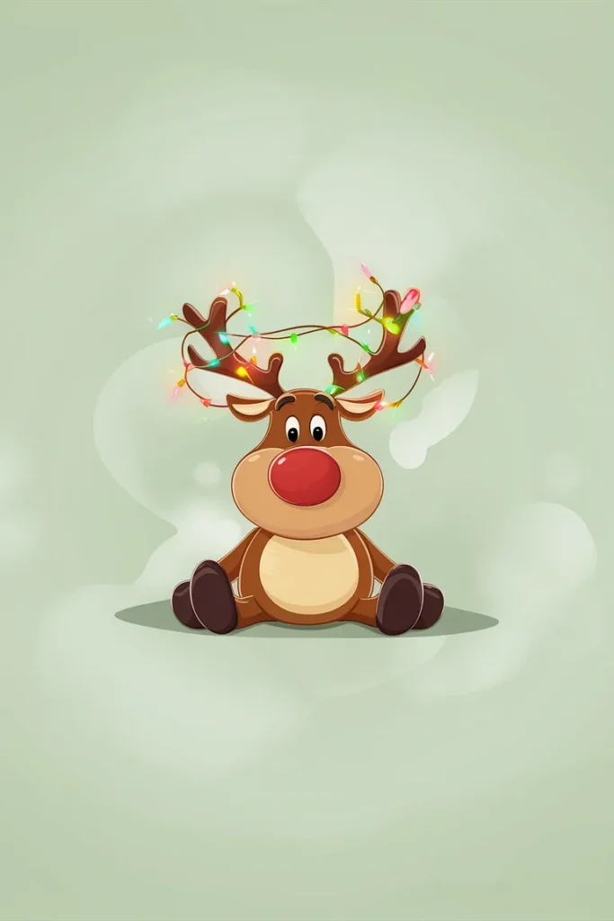 Cute Rudolph Christmas Wallpaper