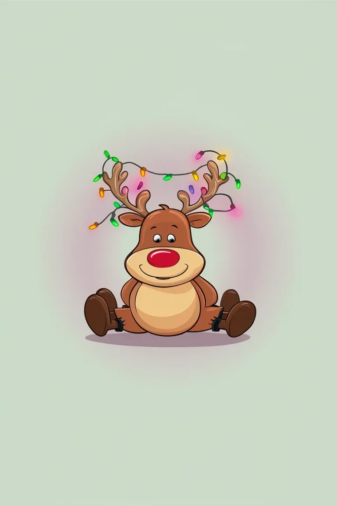 Cute Rudolph Christmas Wallpaper