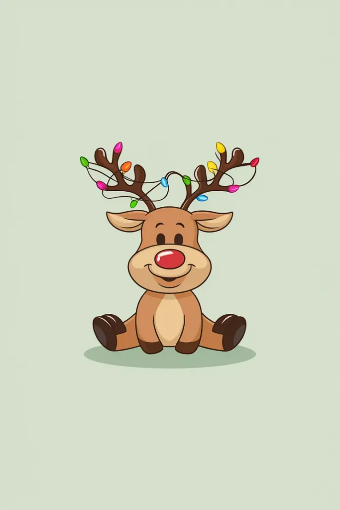 Cute Rudolph Christmas Wallpaper