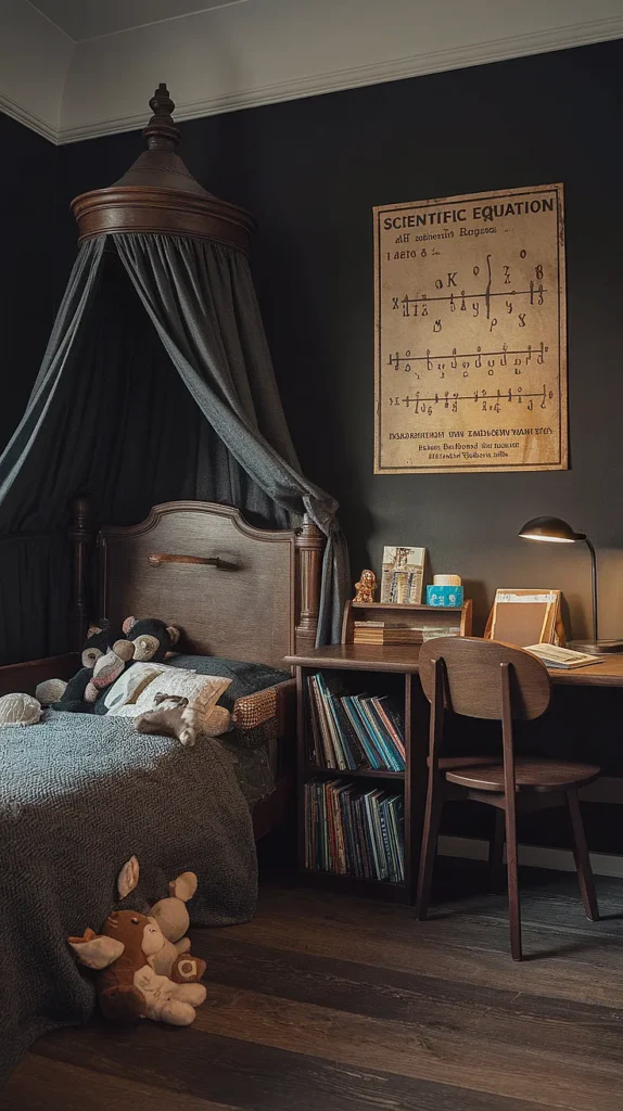 Dark Academia Bedroom for Kids
