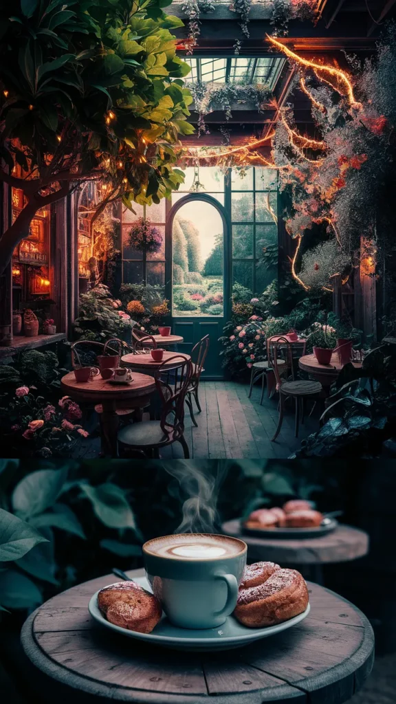 indoor garden cafe