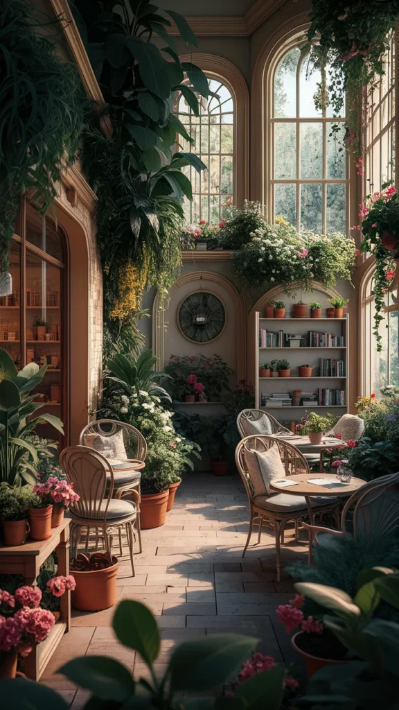 indoor garden cafe