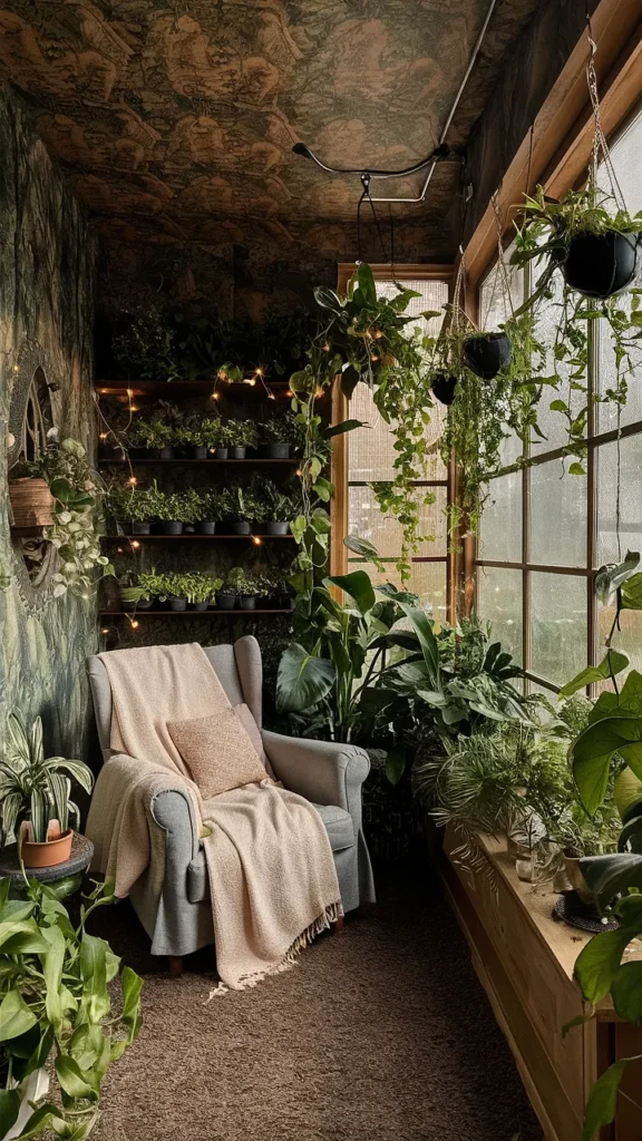 indoor garden nook
