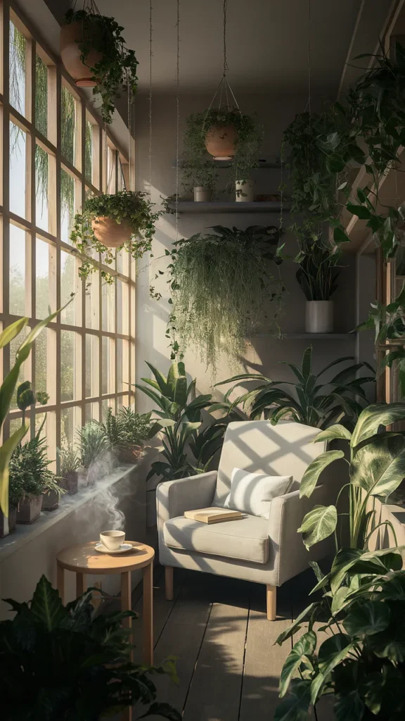 indoor garden nook