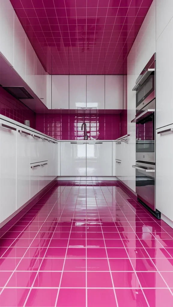 kitchen ideas pink floor