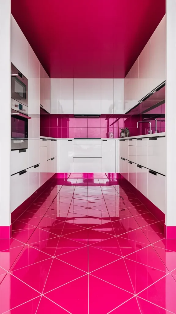 kitchen ideas pink floor