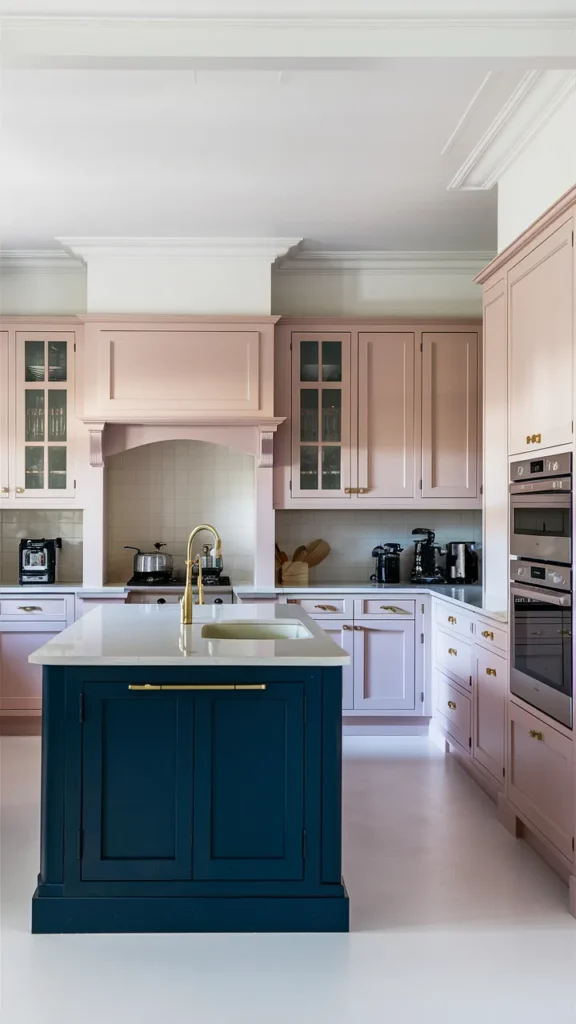pink and navy kitchen ideas