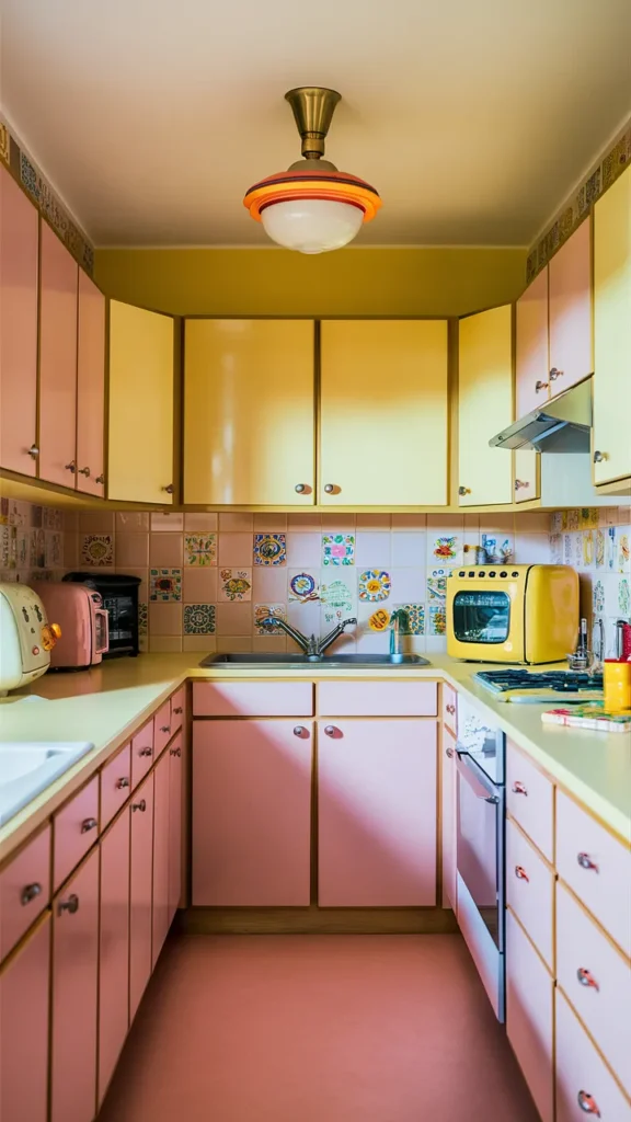 pink and yellow kitchen ideas