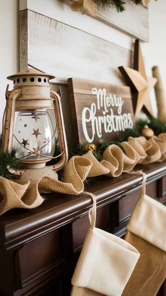 christmas mantle decorations farmhouse