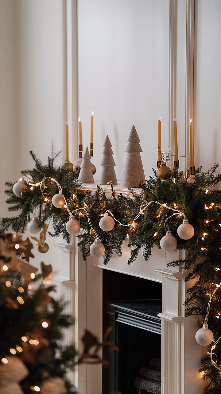 easy christmas mantle decorations
