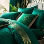 art deco bedroom emerald