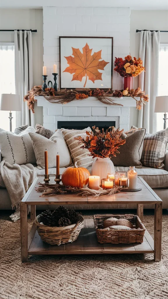 thanksgiving decor living room