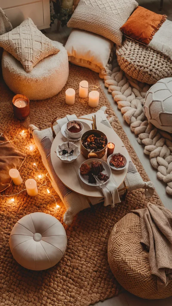 thanksgiving living room decor cozy
