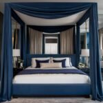 Navy Art Deco Bedroom