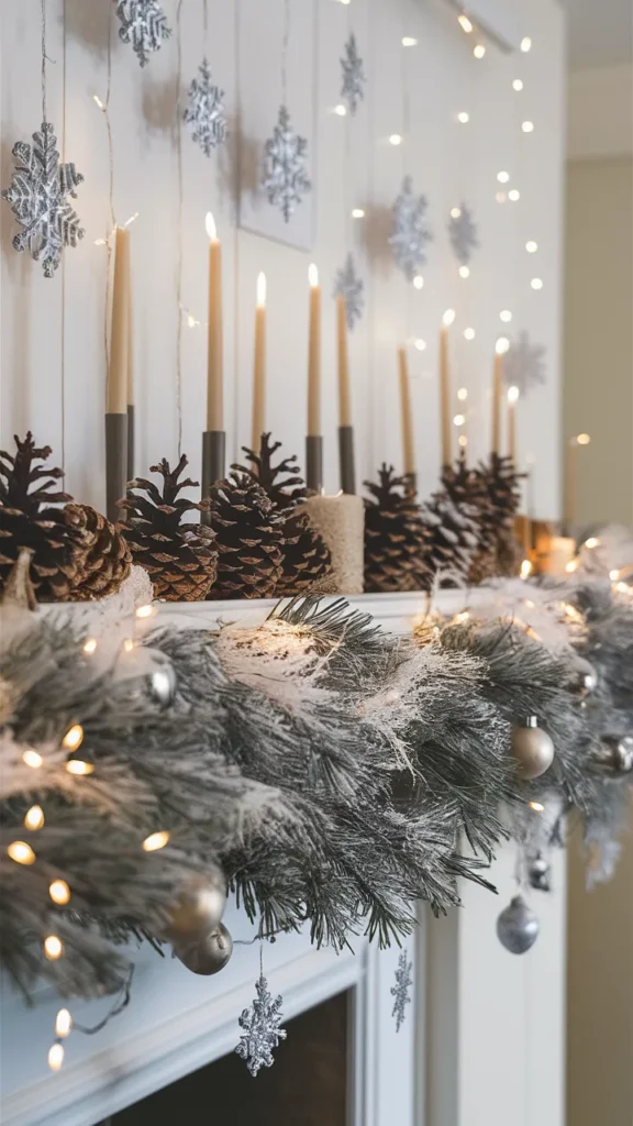 winter mantle decorations after christmas