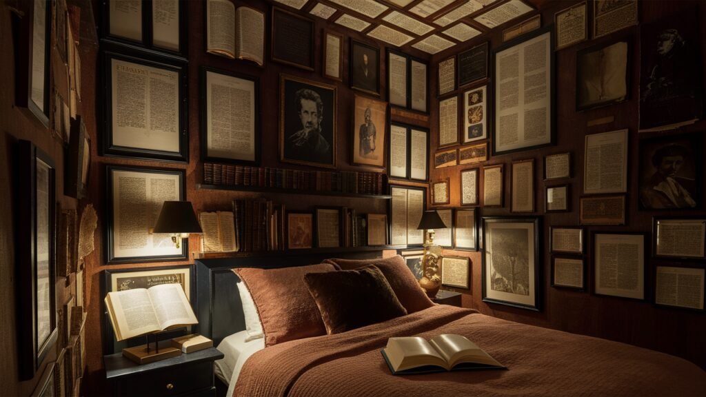 Dark Cottagecore Bedroom Library