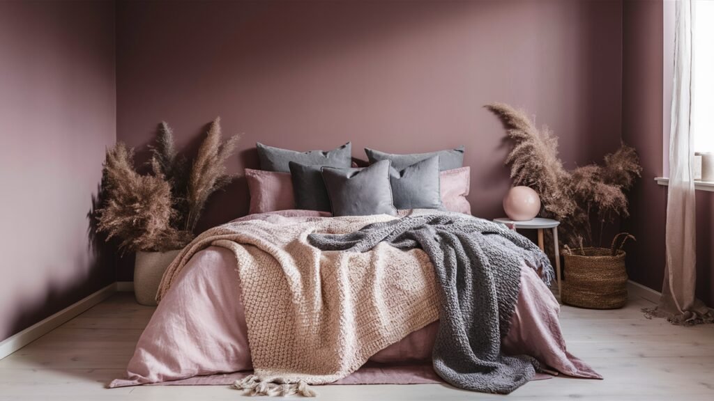 mauve bedroom