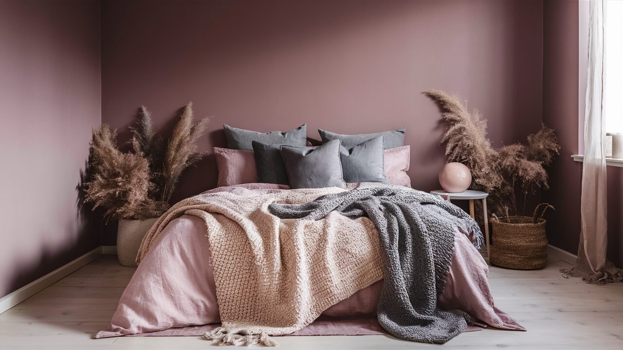 mauve bedroom