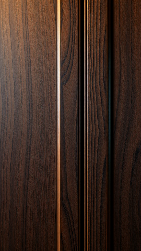 Close-up of textured dark wood surfaces