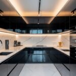 black and white elegant kitchens