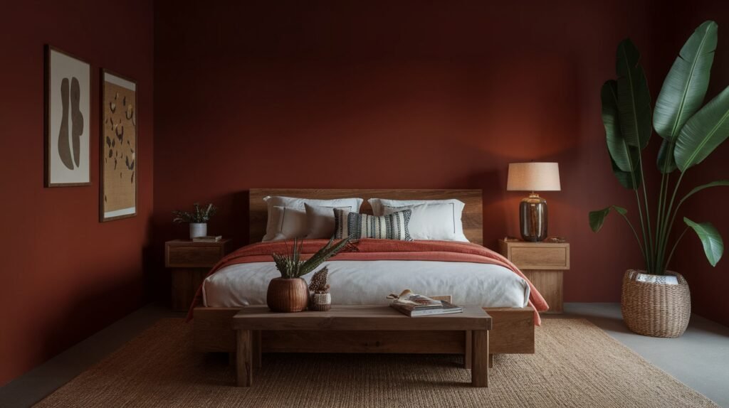 Cozy Dark Earthy Bedroom