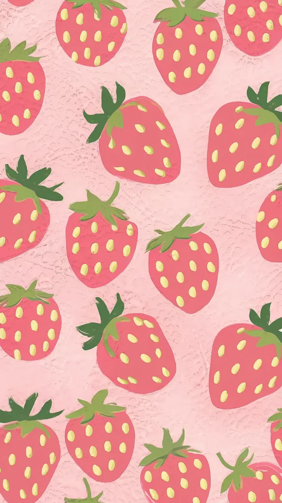 strawberry wallpaper emoji
