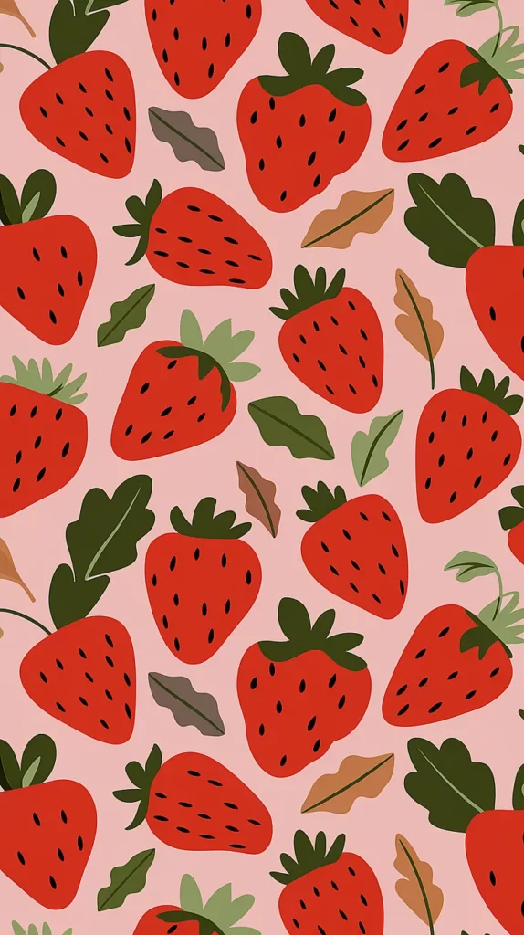 strawberry wallpaper emoji