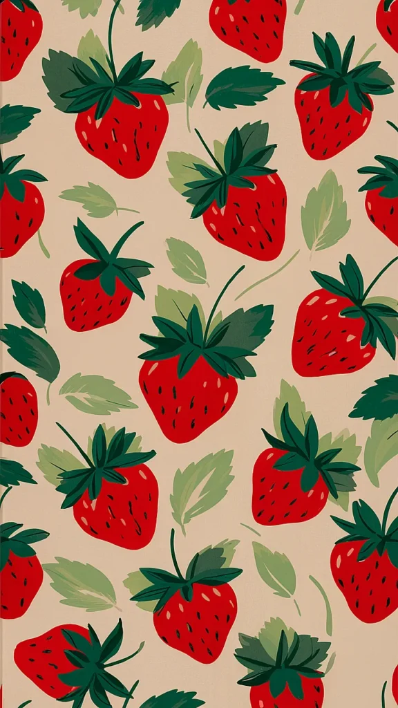 Strawberry Wallpaper simple