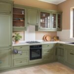 Olive green kitchen cabinets