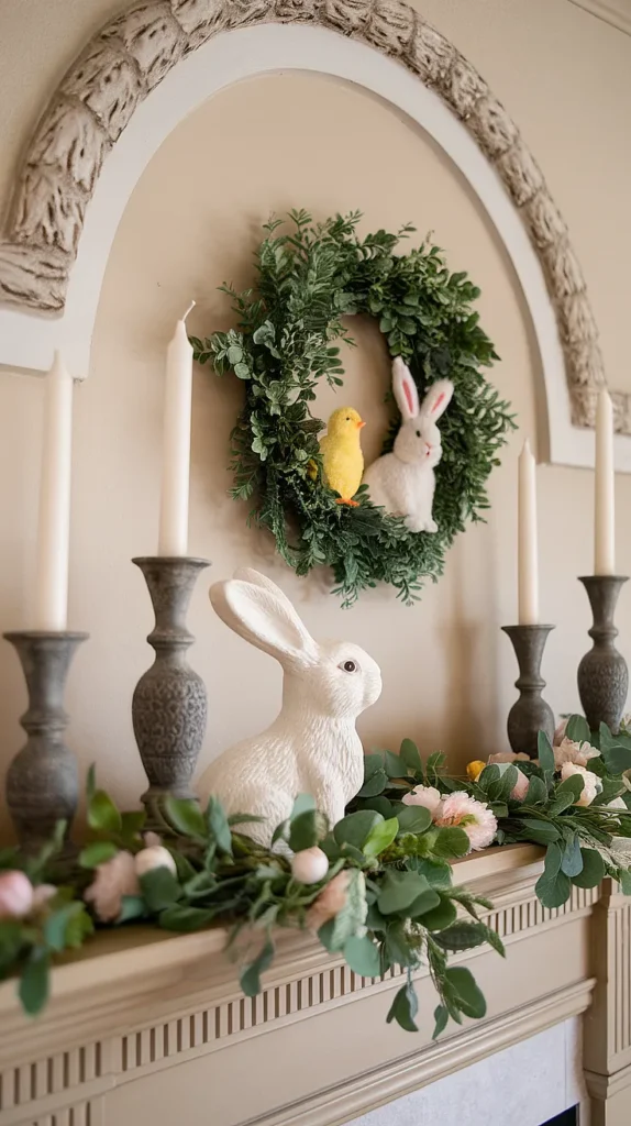 easter decorations mantle