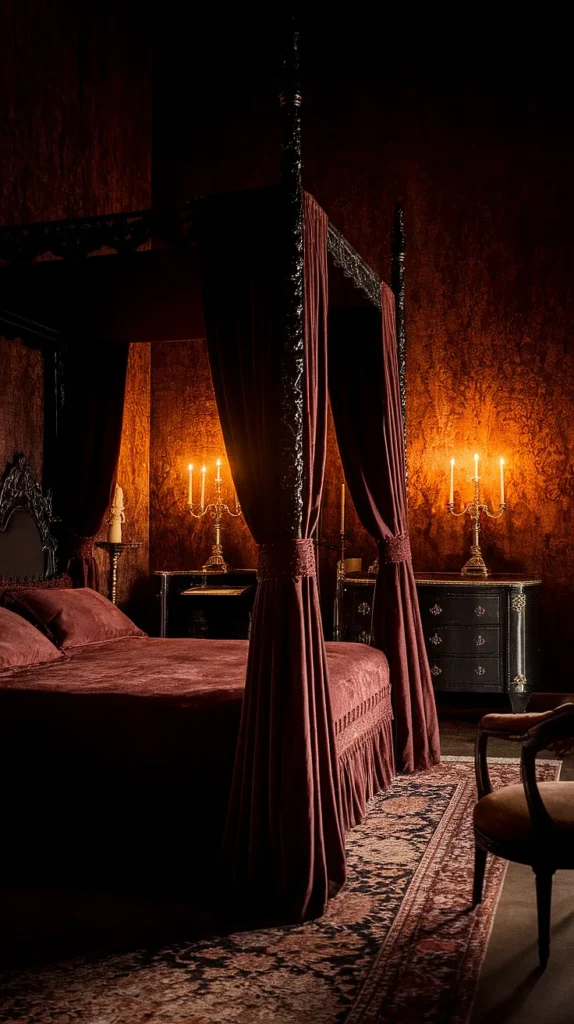 gothic bedroom aesthetic