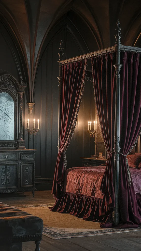 gothic bedroom aesthetic