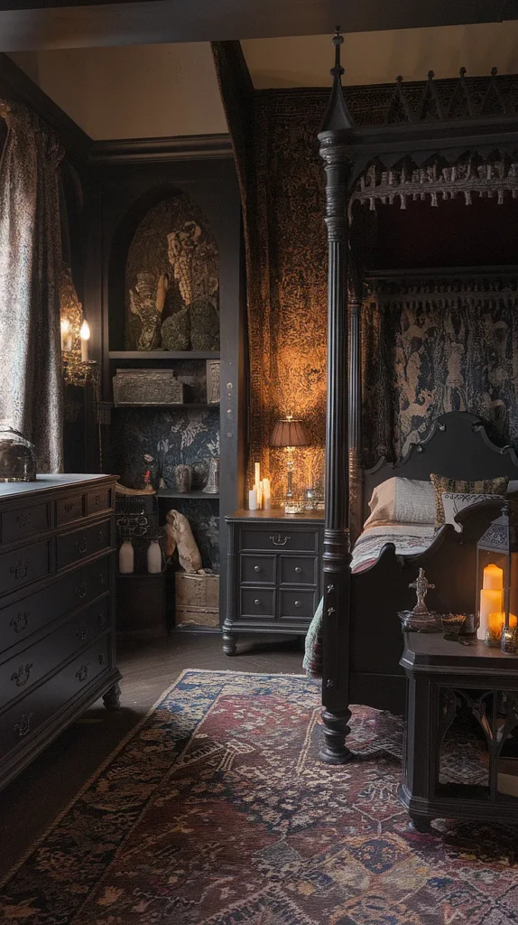 gothic bedroom aesthetic