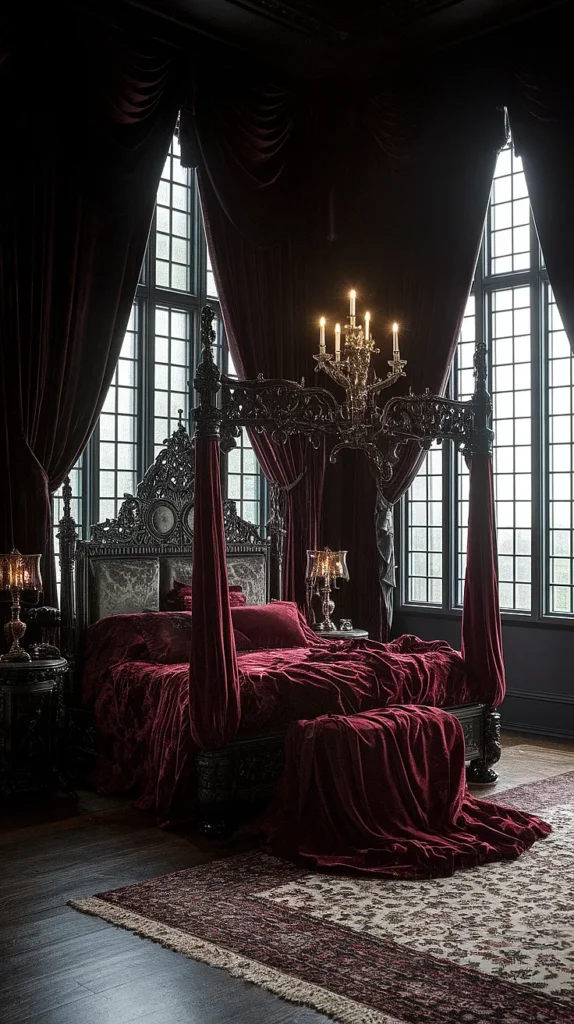 gothic bedroom aesthetic