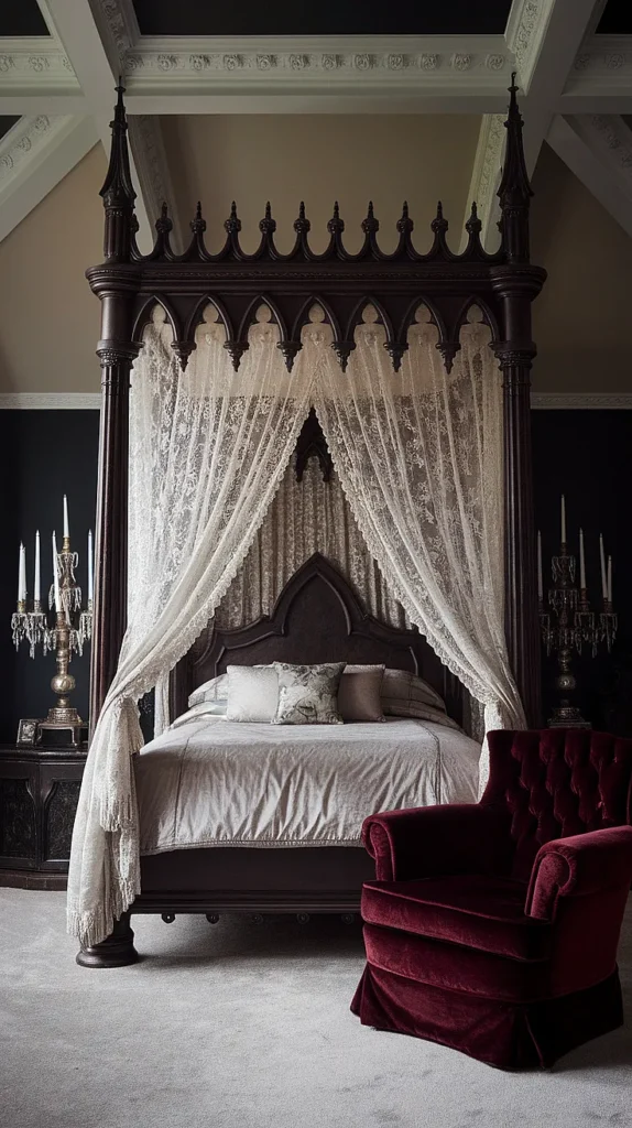 gothic queen bedroom