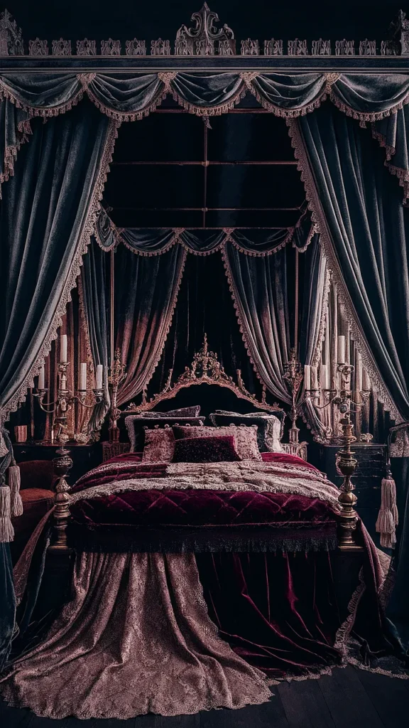 gothic queen bedroom
