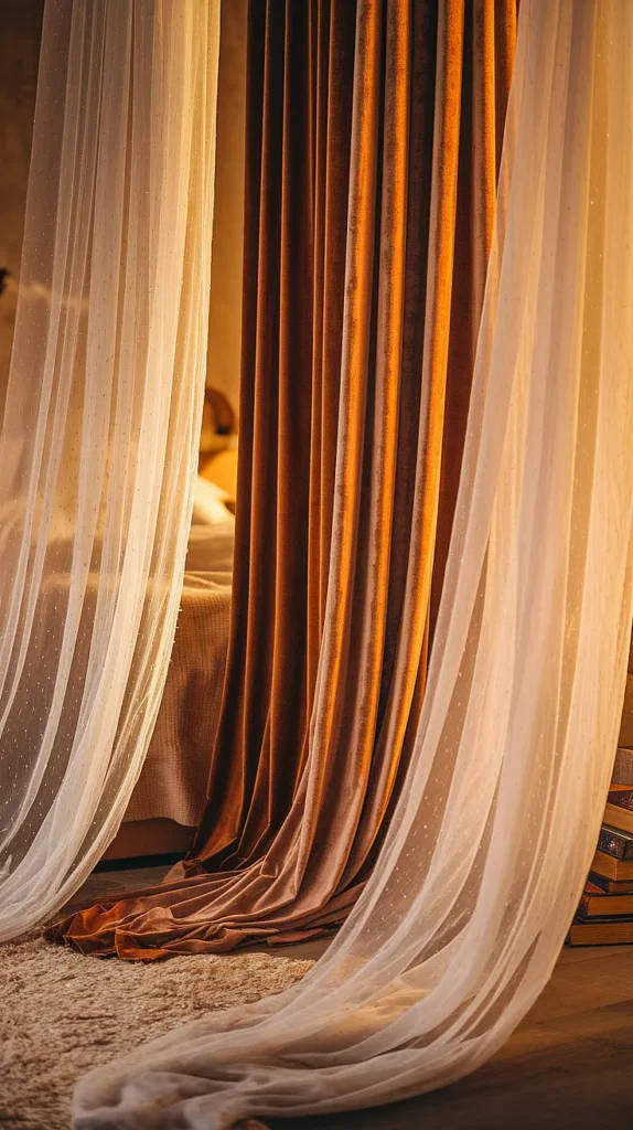 light academia bedroom curtains