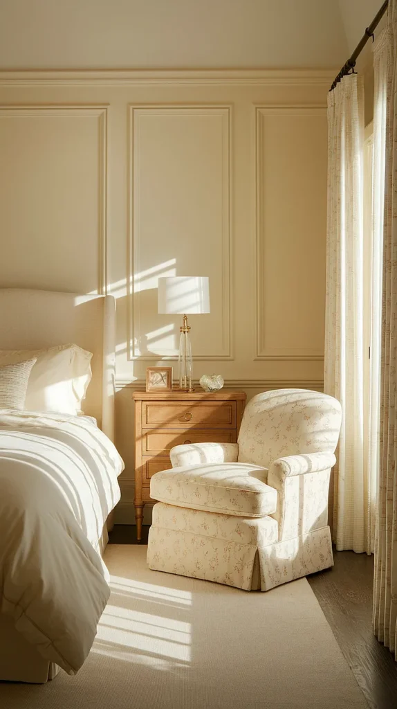 light academia bedroom yellow